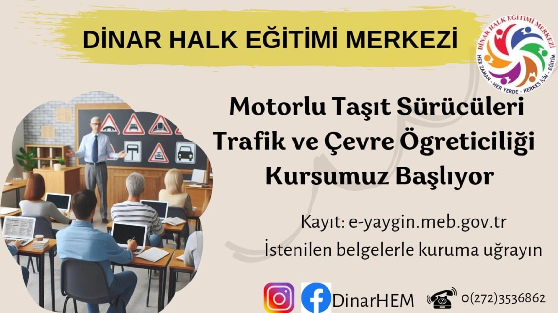 MOTORLU TAŞIT SÜRÜCÜLERİ TRAFİK VE ÇEVRE ÖĞRETİCİLİĞİ KURSU